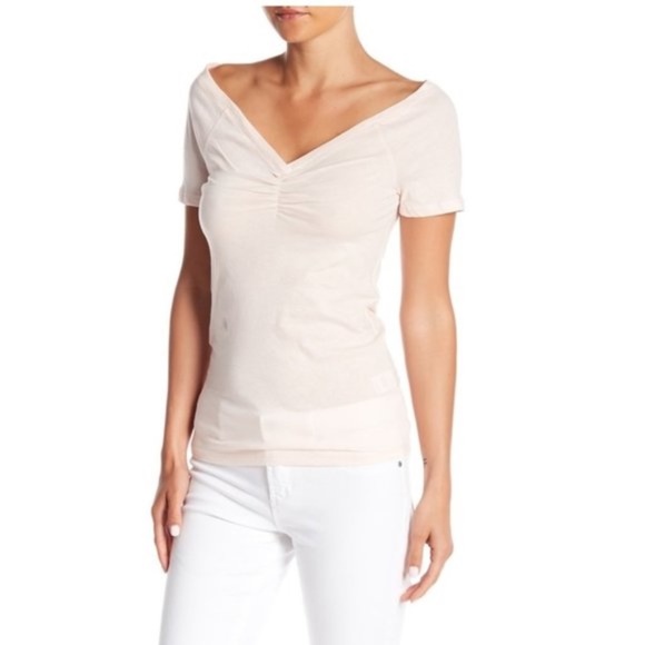 Melrose and Market Cinched V-Neck Tee - Picture 1 of 6